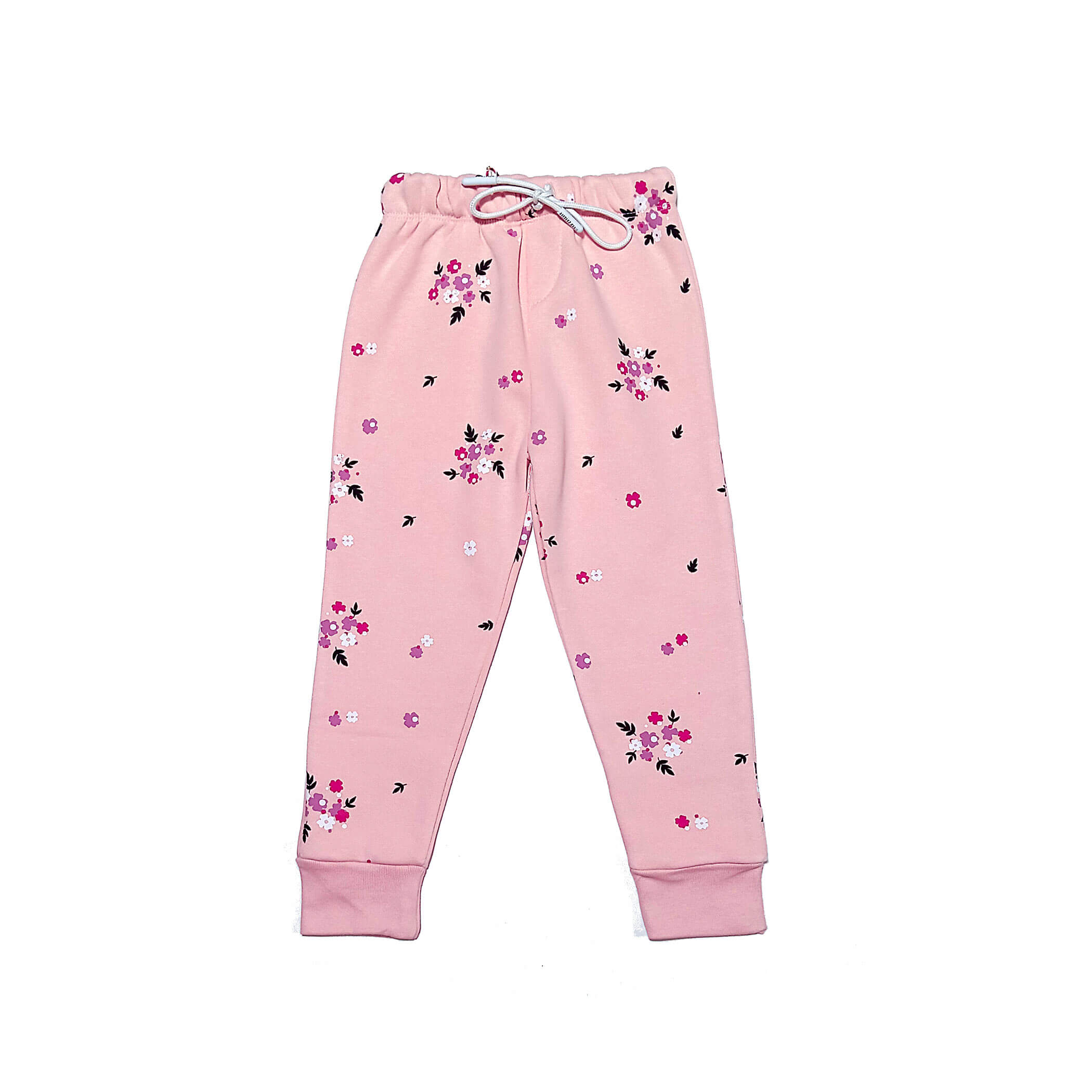 Winter Florals Fleece Trouser - peach