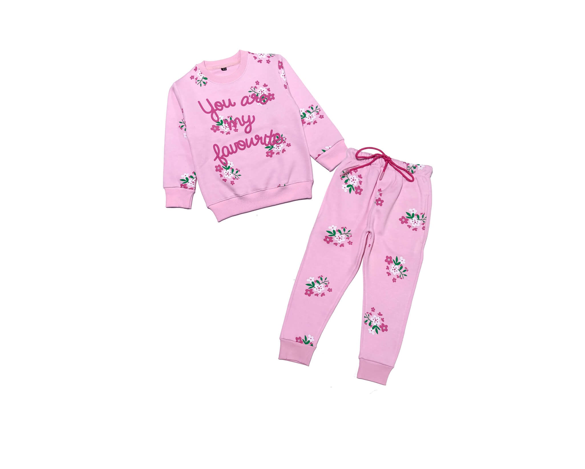 You r My Favorite Fleece Tracksuit - Baby Pink