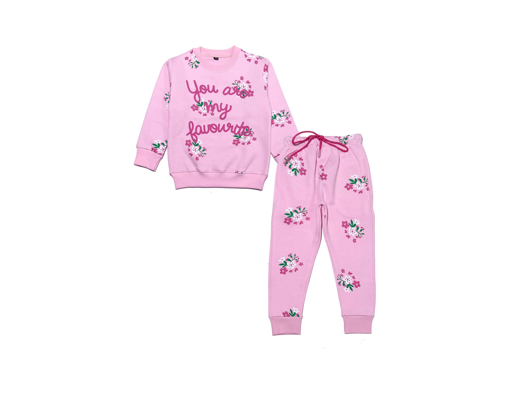 You r My Favorite Fleece Tracksuit - Baby Pink