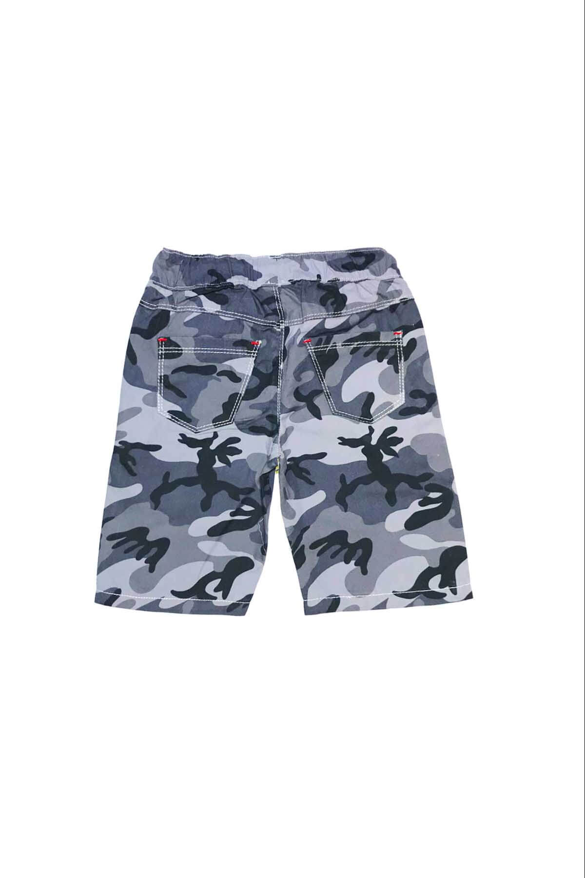 Camouflage Print Cotton Shorts
