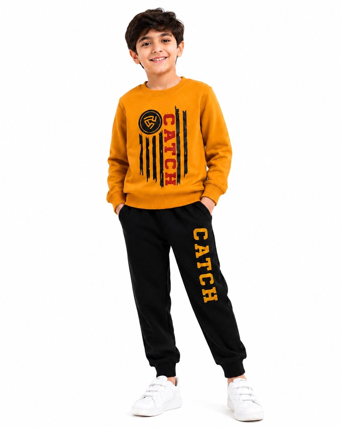 Catch Race Fleece Tracksuit -Mustard &amp; Black