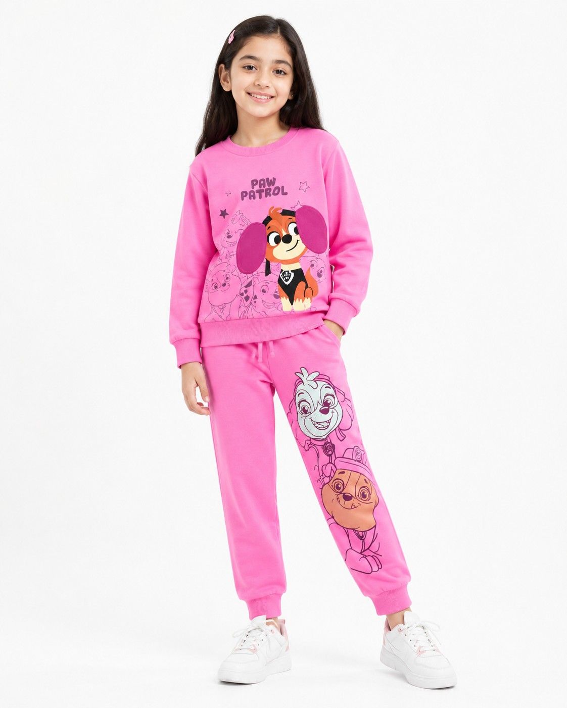 Paw Petrol 3D Ear Fleece Tracksuit -Pink