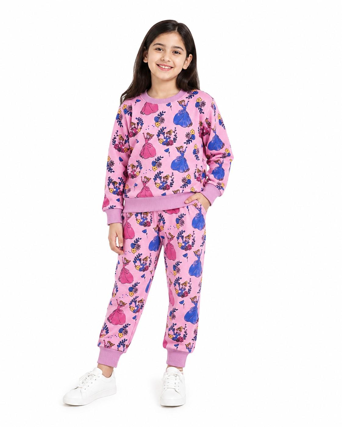 Dancing Doll Fleece Tracksuit -Pink