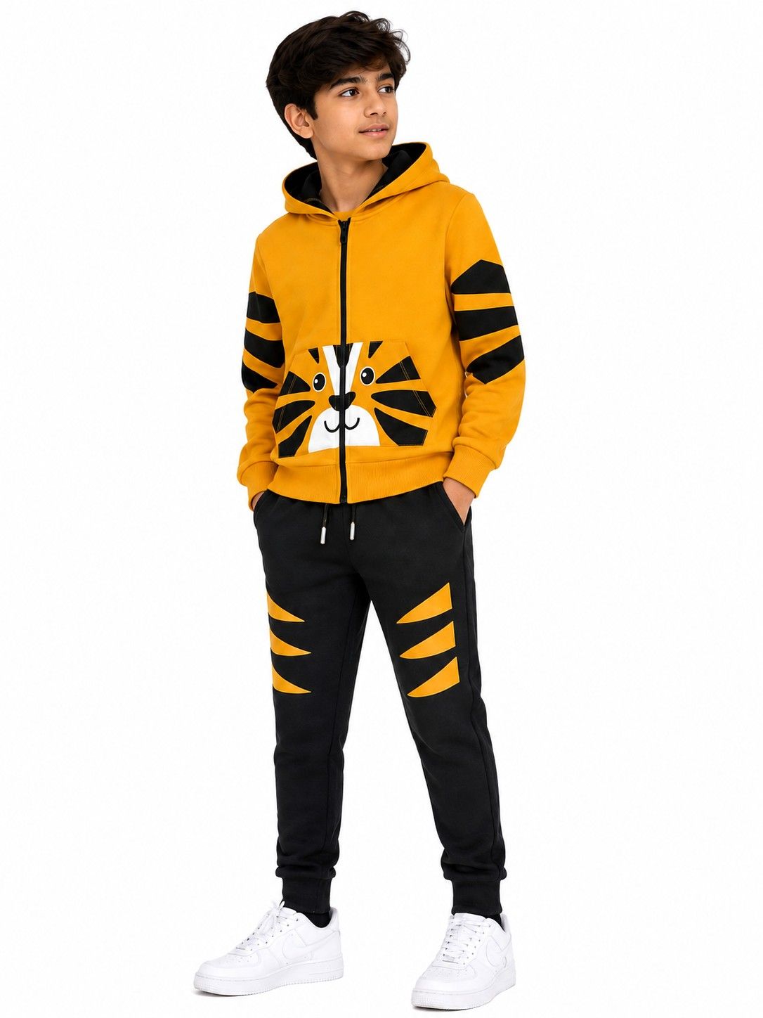 Innocent Baby Lion Hoodie Tracksuit - Mustard &amp; Black