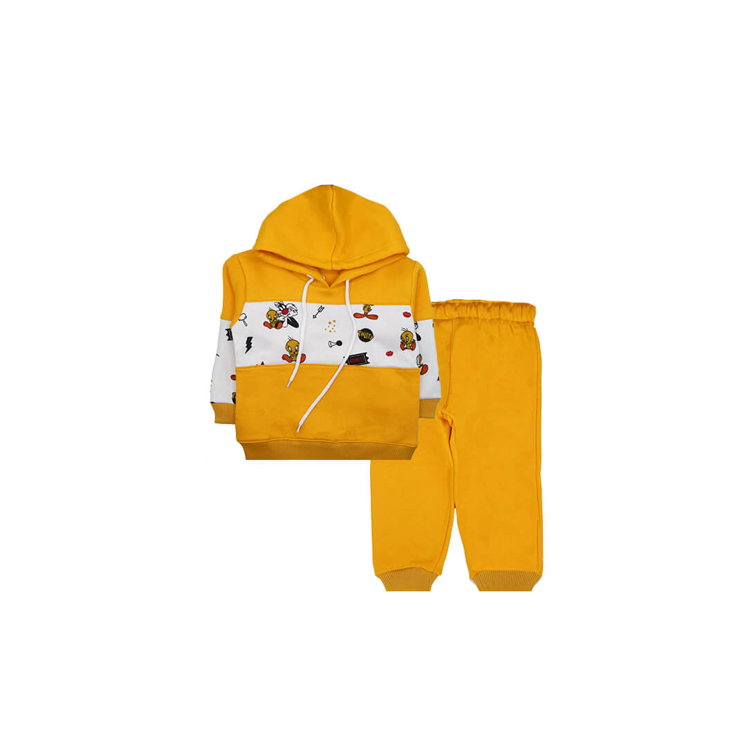 Looney Tunes Panel Hoodie Fleece Suit - Yellow
