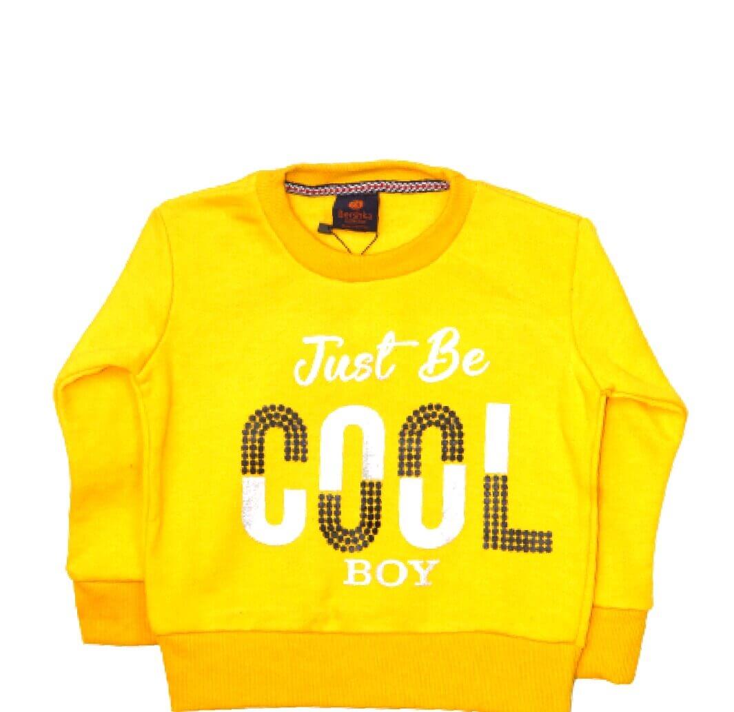 Just Be Cool Boy Sweatshirt - yellow