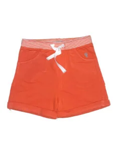 Orange Strong Rib Terry Shorts Front