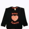 Best Heart Family Terry Sweatshirt -  Black