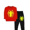 Spider Fleece Track Suit - Red & Black