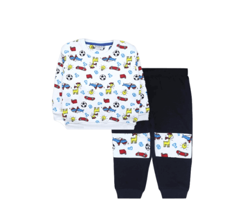 Mini Toys Stylish Fleece Tracksuit – Multi Color