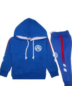 Aloha Hood Track Suit - Royal Blue & Red