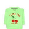 I Love Cherry Fleece Sweatshirt - Pistachio
