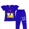 Lets Go Kitty Tee & Trouser - Royal Blue