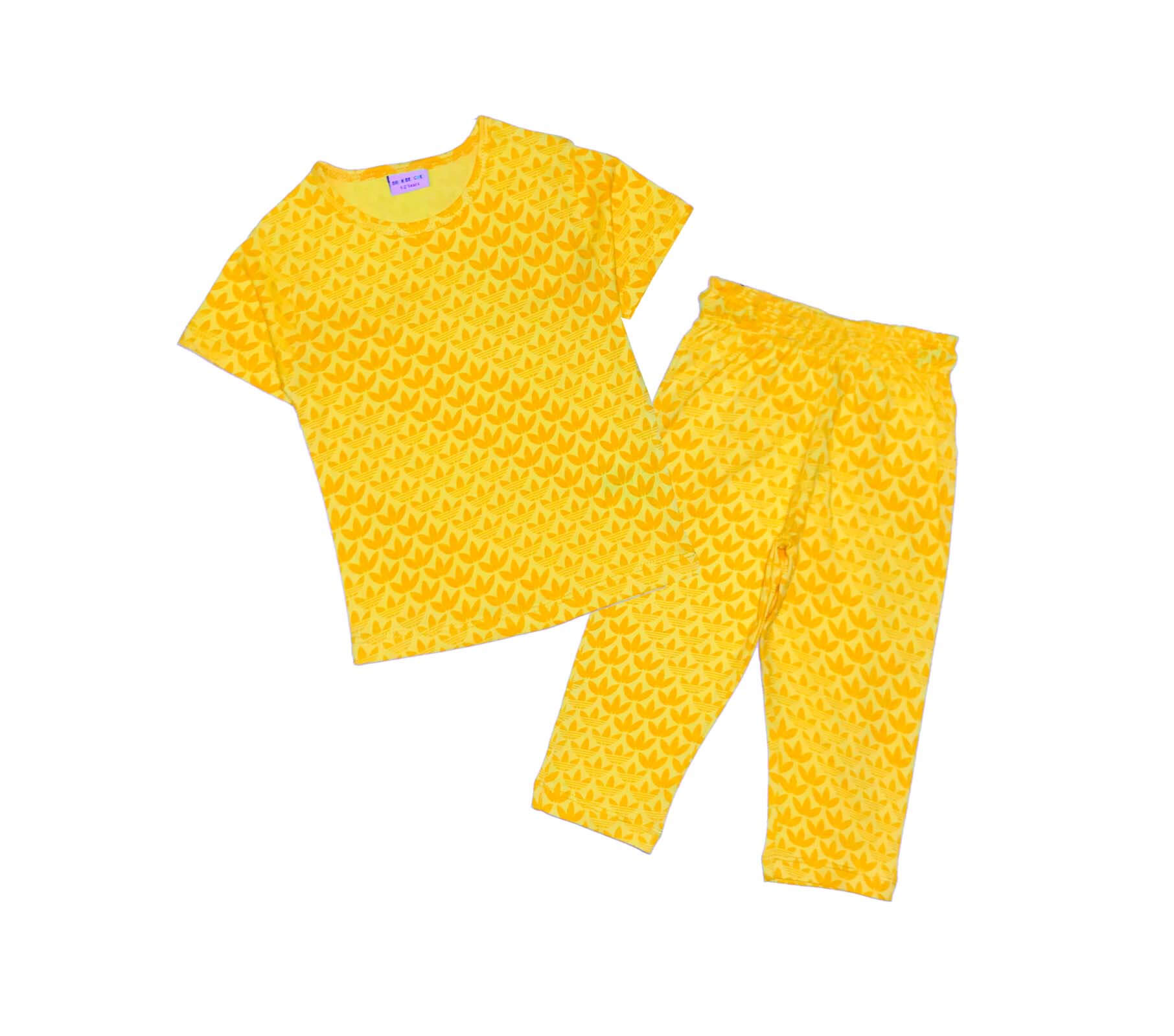 AD Pattern Tee & Trouser - Yellow