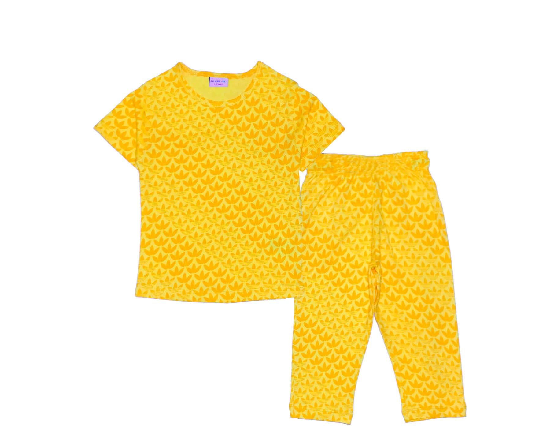 AD Pattern Tee & Trouser - Yellow