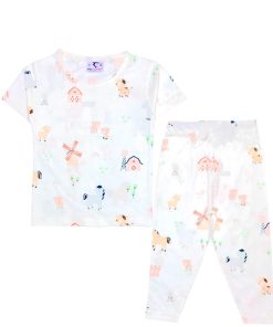 Animal Farmhouse Tee & Trouser - White