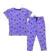 Animals Print Tee & Trouser - Light Purple