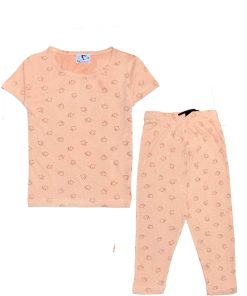 Birds Print Tee & Trouser - Skin