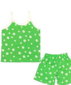 Flower Print Jabla Knot With Short - Mint Green