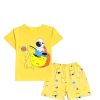 Aliens Catches Stars Tee & Short - Yellow