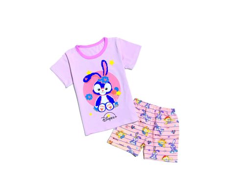 Bunny With Flowers - Soft Purple