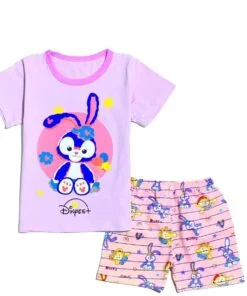 Bunny With Flowers - Soft Purple