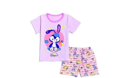 Bunny With Flowers - Soft Purple
