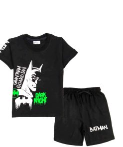Dark Knight Batman Tee & Short - Black