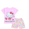 Hello Kitty With Strawberry Tee & Short - Pink & Peach