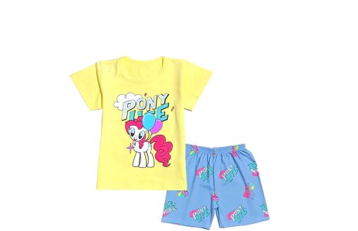 Pony Life Tee & Short - Lime Yellow
