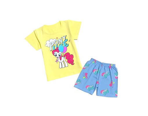 Pony Life Tee & Short - Lime Yellow