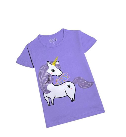 Fairy Unicorn Tee & Short - Soft Purple