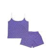 Whites Heart Printed Jabla Suit - Purple