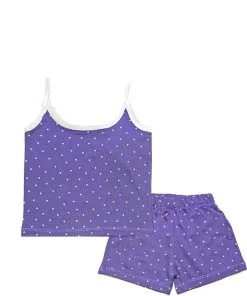 Whites Heart Printed Jabla Suit - Purple