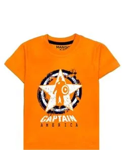Captain America Star Tee Shirt - Orange