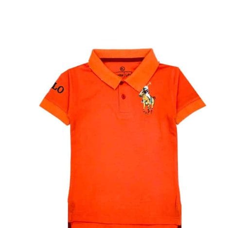 Boys Golf Polo Shirt - Orange