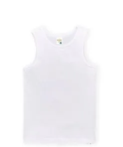 Boys Organic Cotton Vest - White