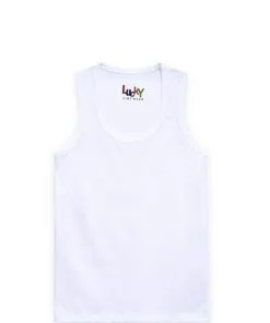 Boys Soft Cotton Vest - White