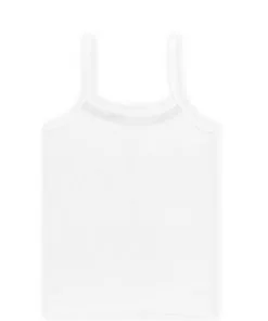 Organic Cotton Baby Girls Stylish Vest - White