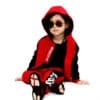 BS Fleece Pannel Hoodie Tracksuit - Red & Black