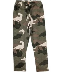 Large Camouflaged Print Mid Season Pent Trouser - Green