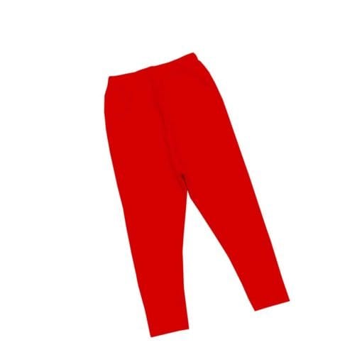 Mid Season Cotton Rib Tights - Red