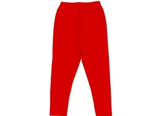 Mid Season Cotton Rib Tights - Red