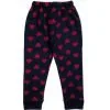 Red Hearts Pattern Trouser - Navy Blue