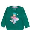 Take A Break Fashion Girl Sequance Sweatshirt - Green
