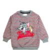 Tom & Jerry Red Stripes Sweatshirt - Gray