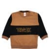 Track Black Panel Light Terry Sweatshirt - Brown