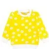 White Flowers Print Sweatshirt - Yellow