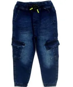 Cargo Six Pocket Denim Pant _ Dark Blue