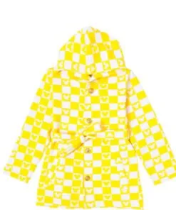 Mckey Check Fleece Coat - Yellow